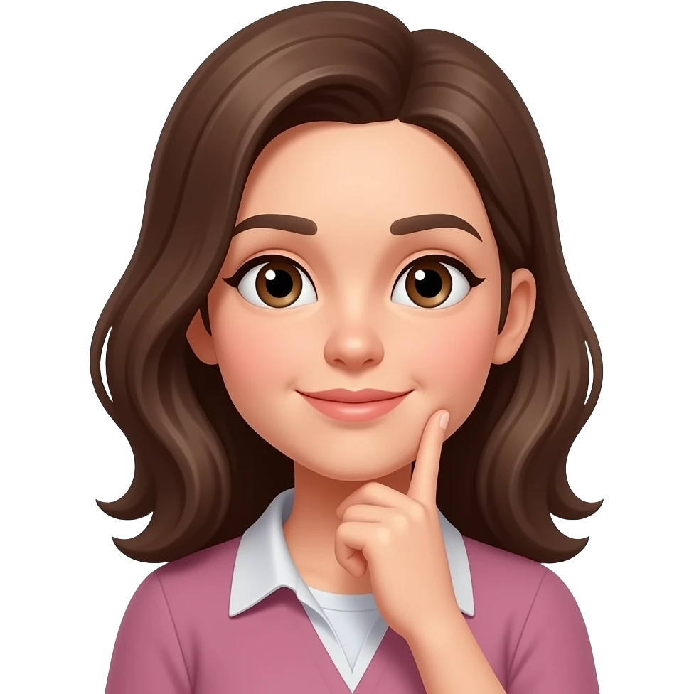 Thinking lady face emoji