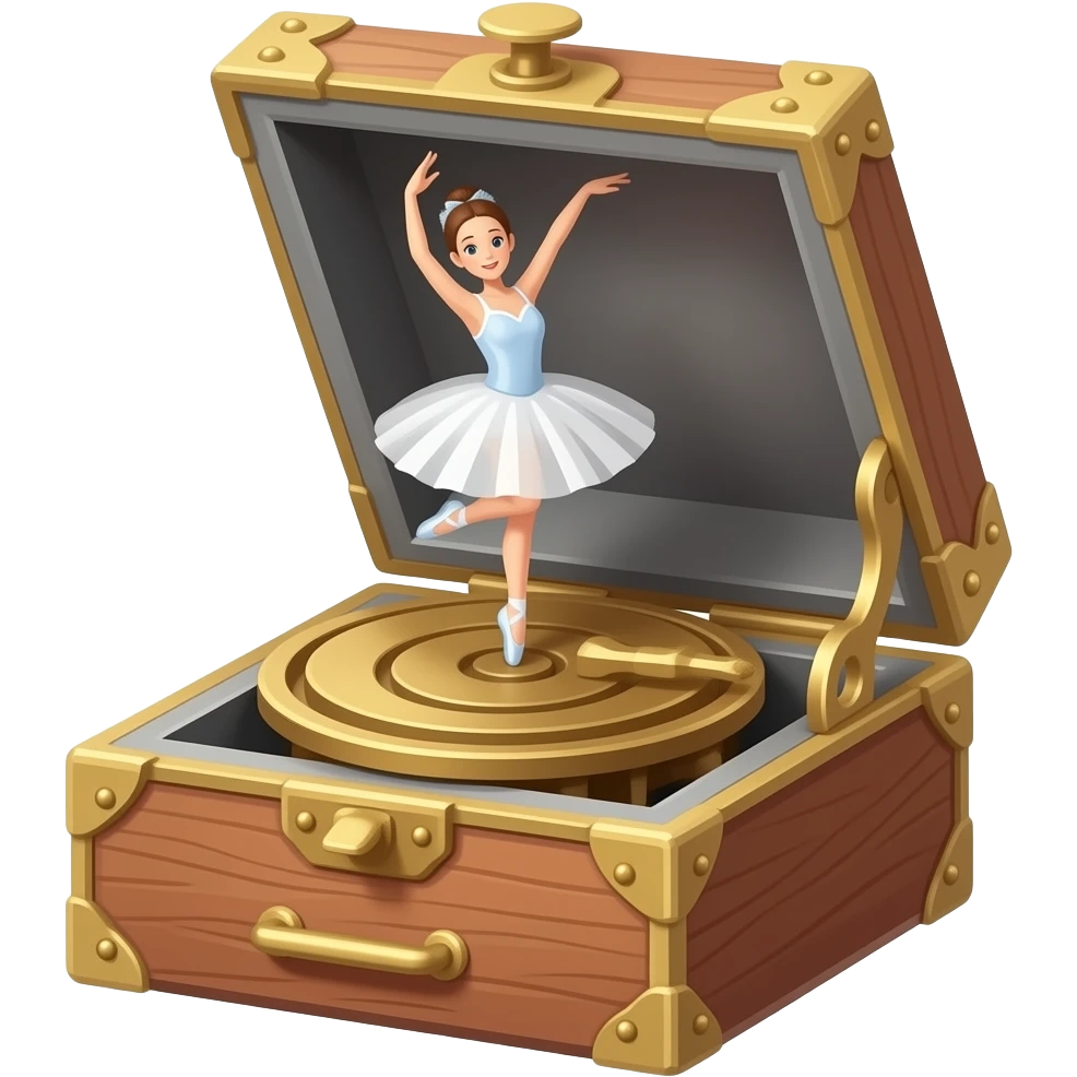 mechanical balerina music box emoji