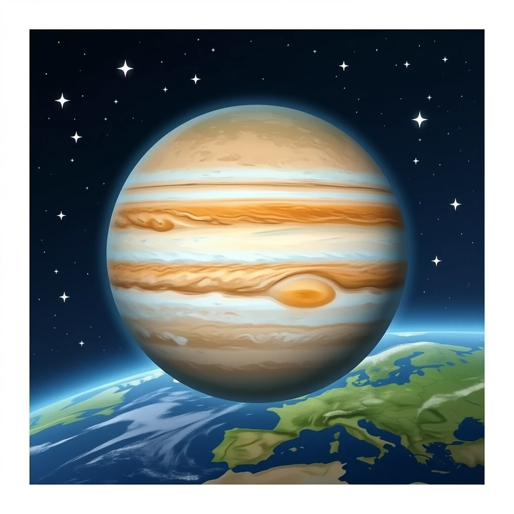 planet Jupiter view from outer space emoji