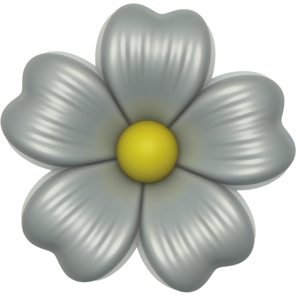 gray and yellow flowers emoji