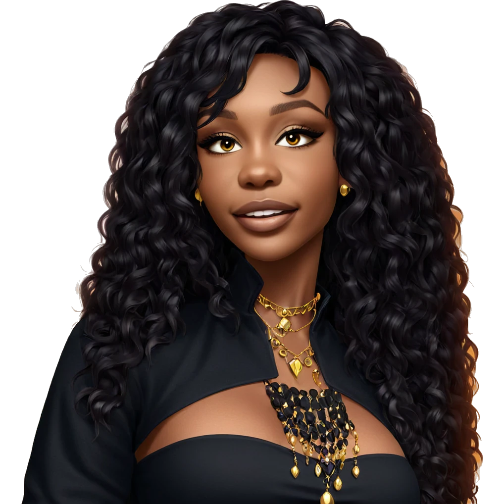 dark-skinned beauty with jewelry emoji
