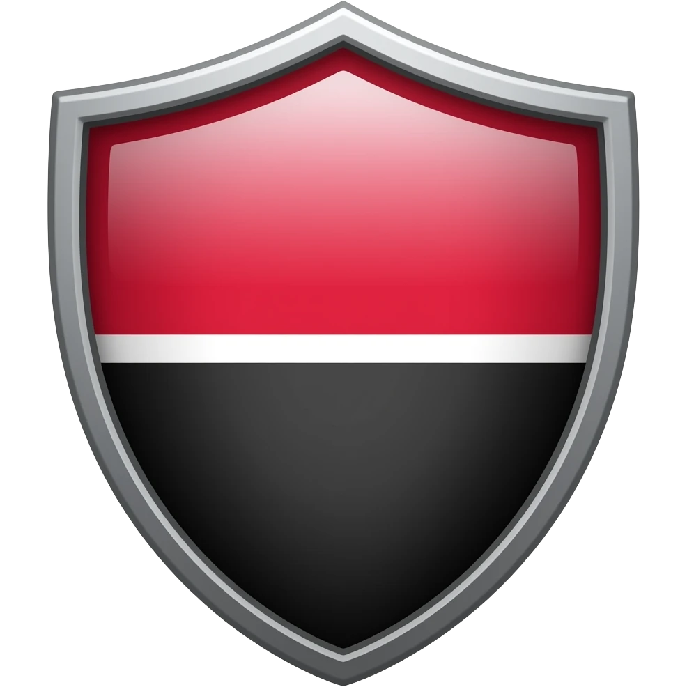 Bandera de Monaco, franja inferior negra, sin escudo emoji