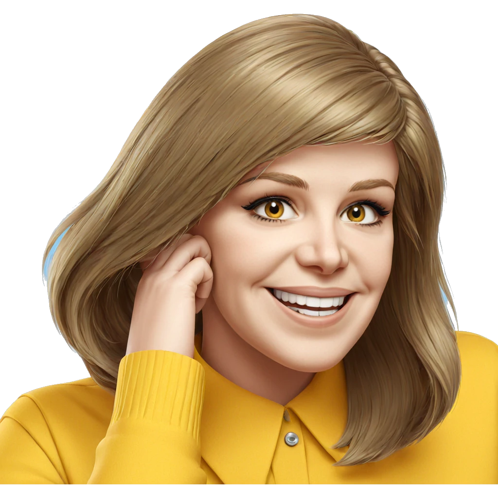 smiling girl in collared shirt emoji