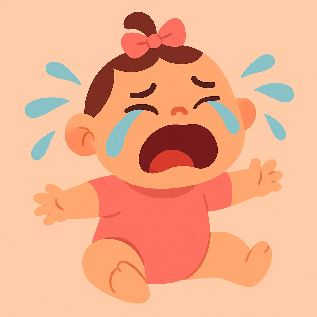 crying baby girl emoji