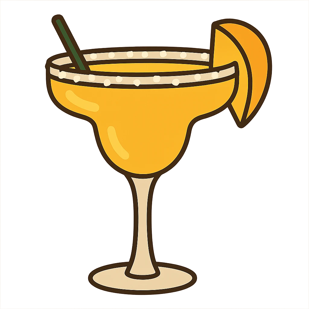 flat toon mango margarita emoji