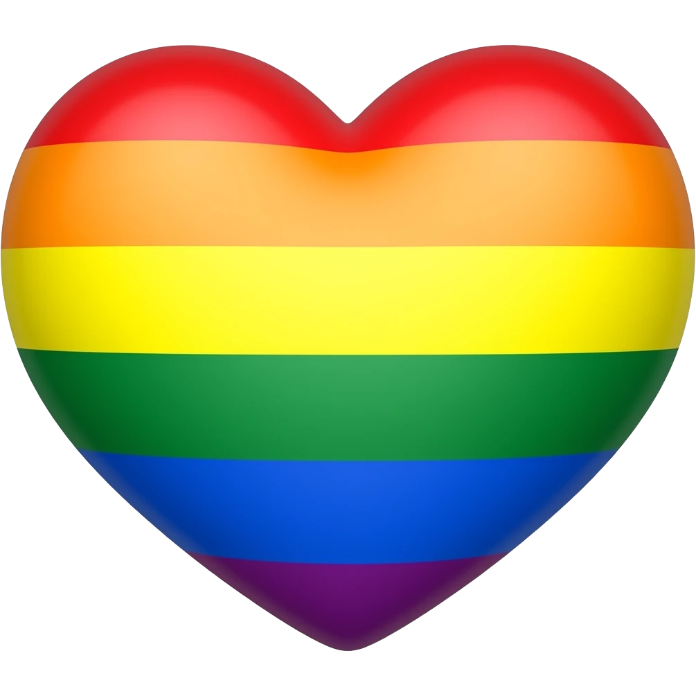 LGBT flag heart puffy emoji