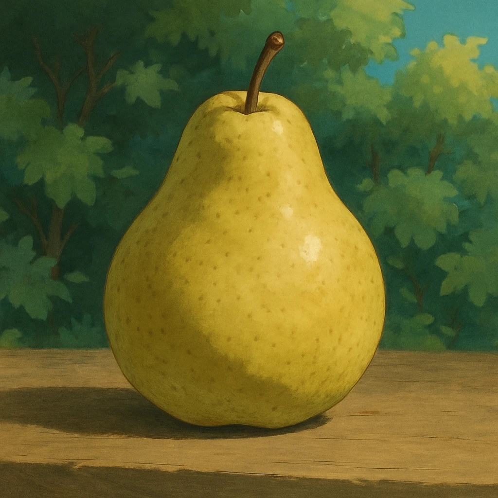 a realistic pear emoji