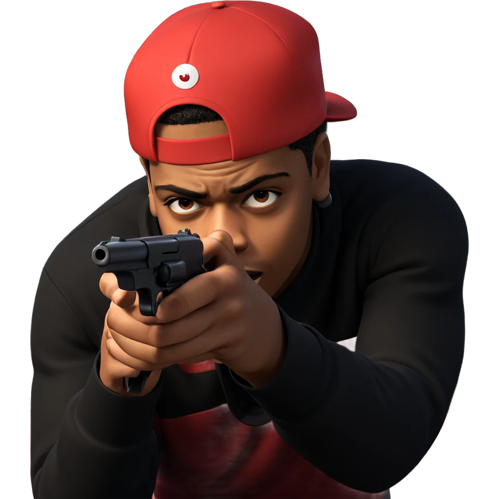 boy aiming with gun hat emoji