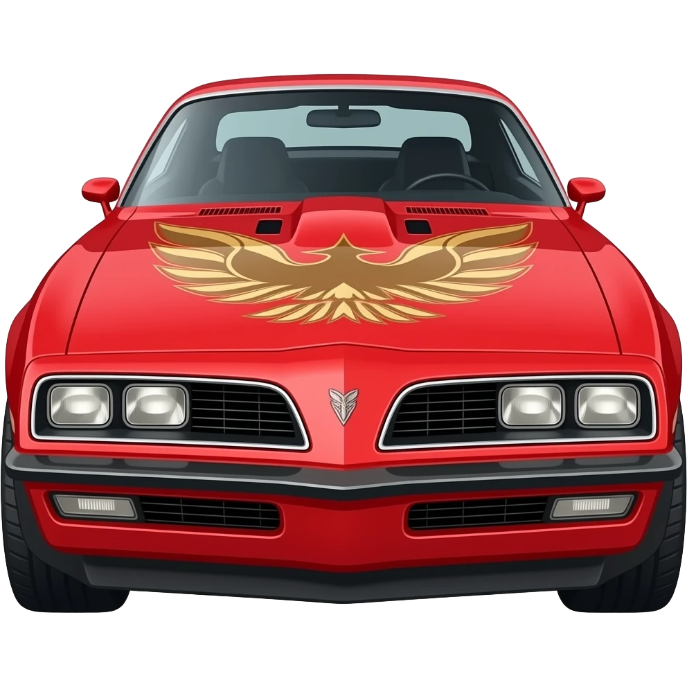 Pontiac trans am firebird in red emoji