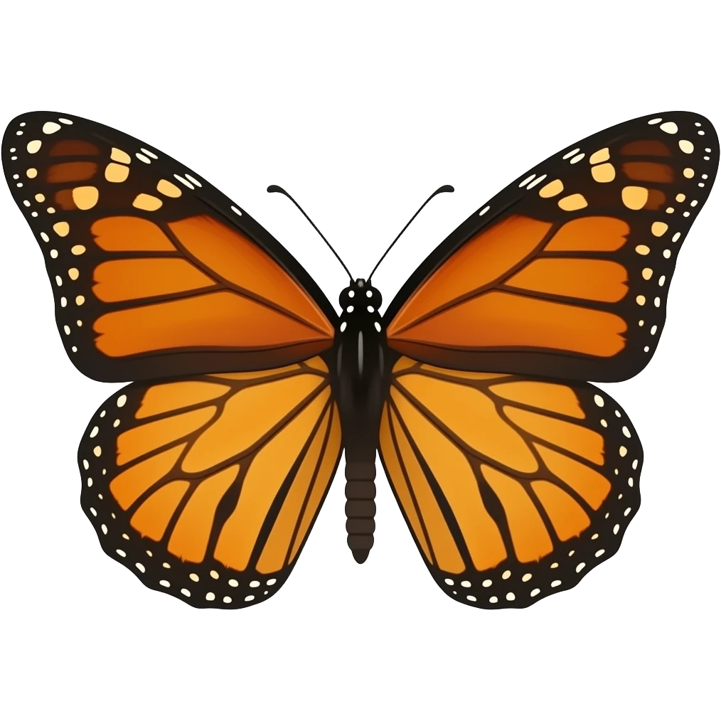 Monarch butterfly emoji
