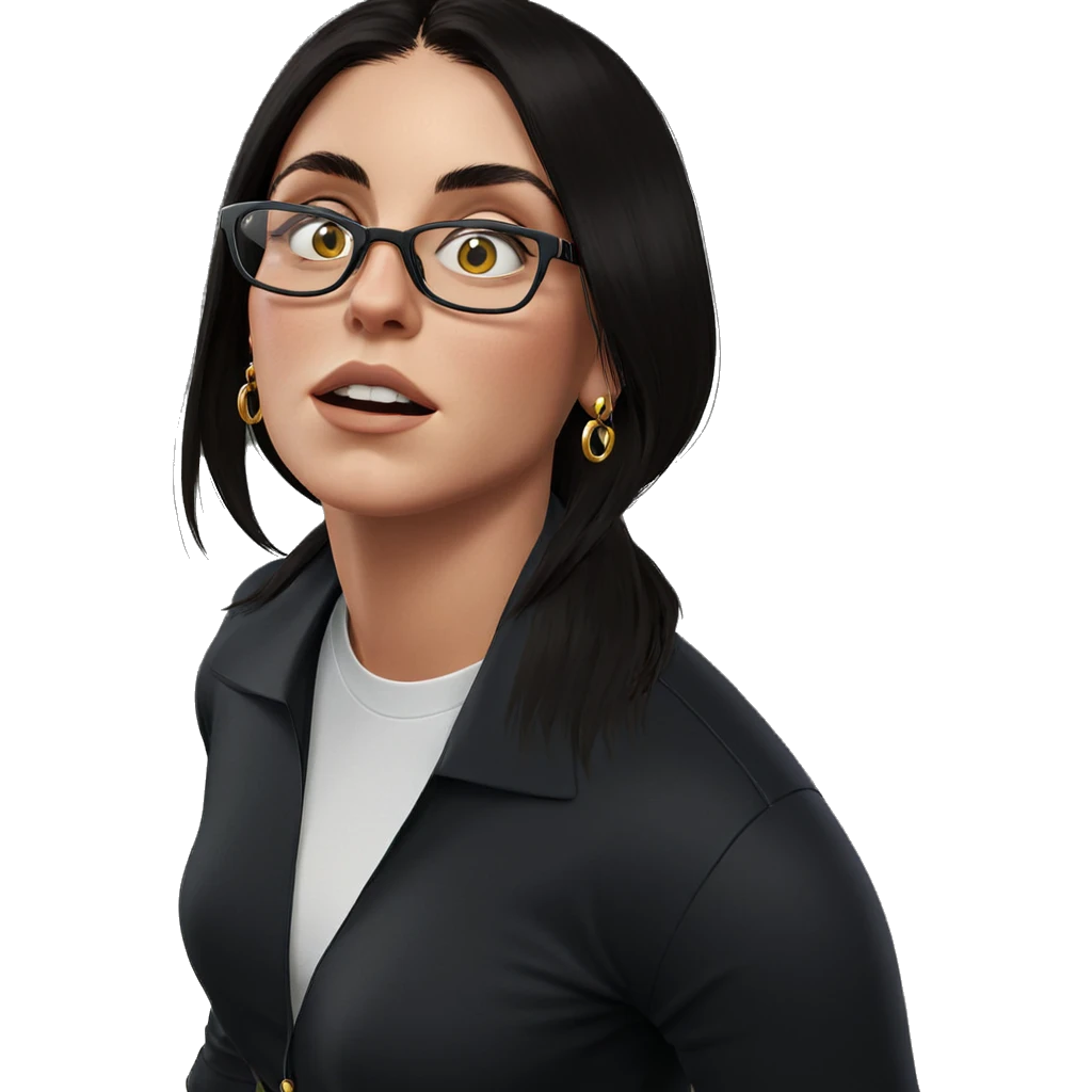 girl with glasses and jewelry emoji