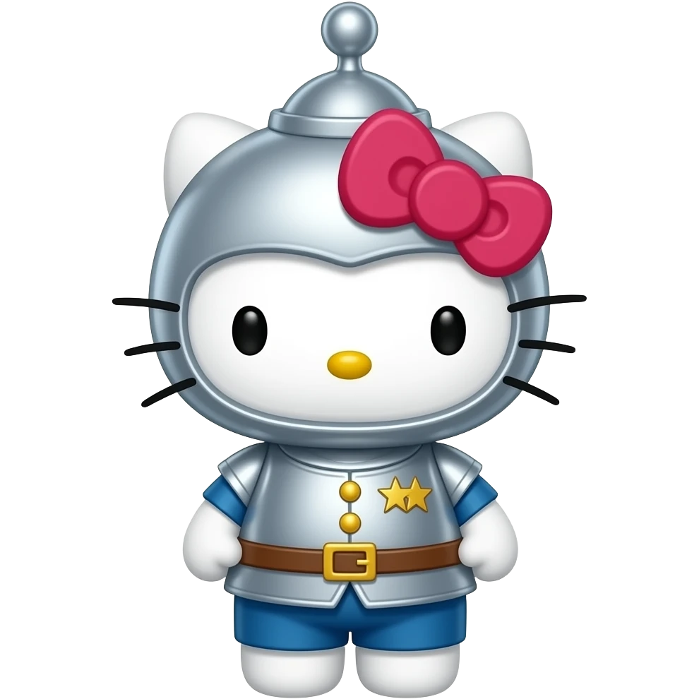 hello kitty disfrazado del hombre de hojalata de el mago de Oz emoji