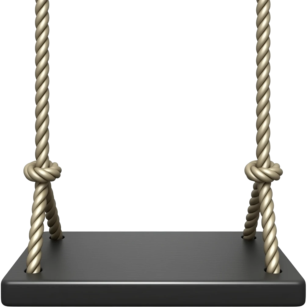 balck swing  seat with rope emoji