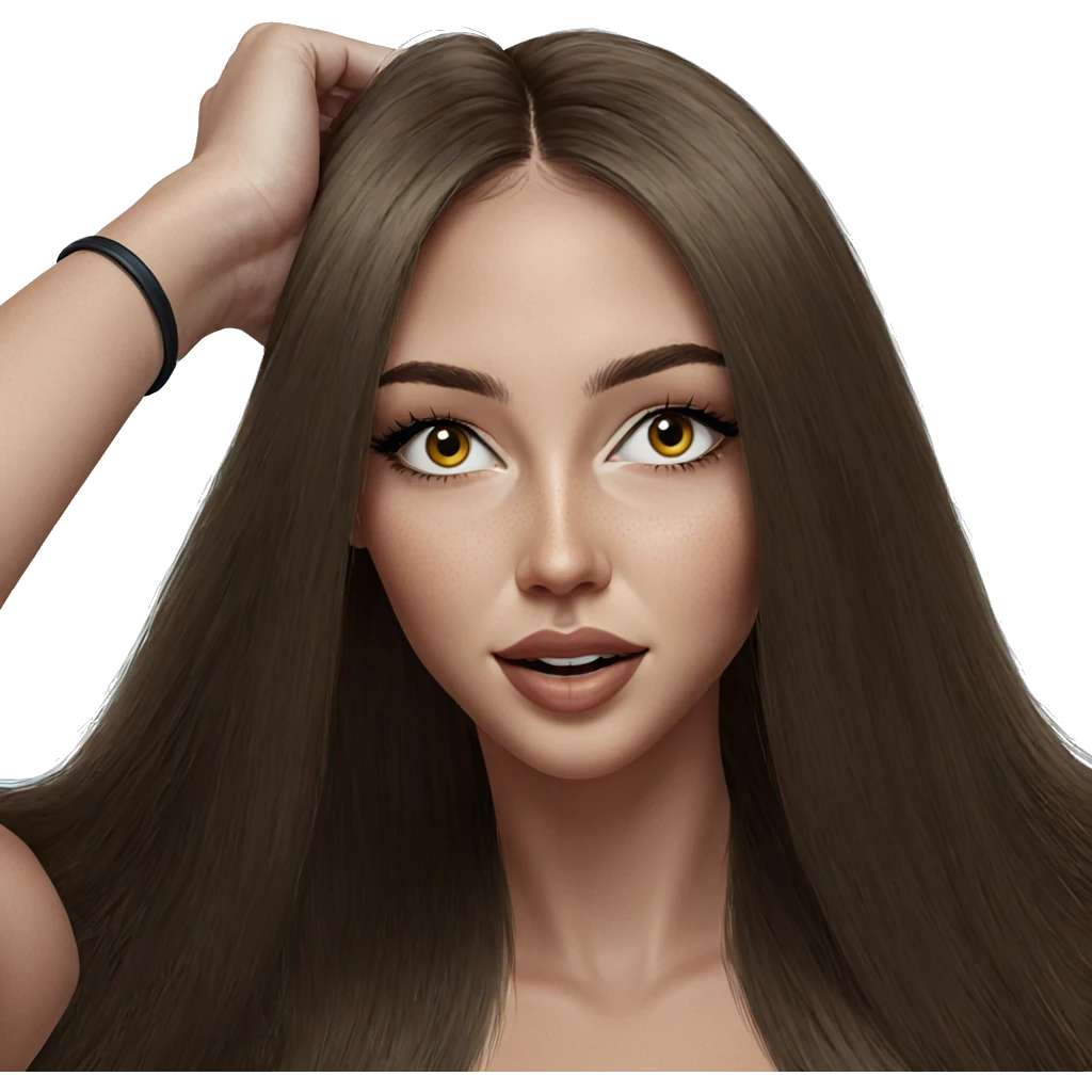 realistic portrait of girl emoji