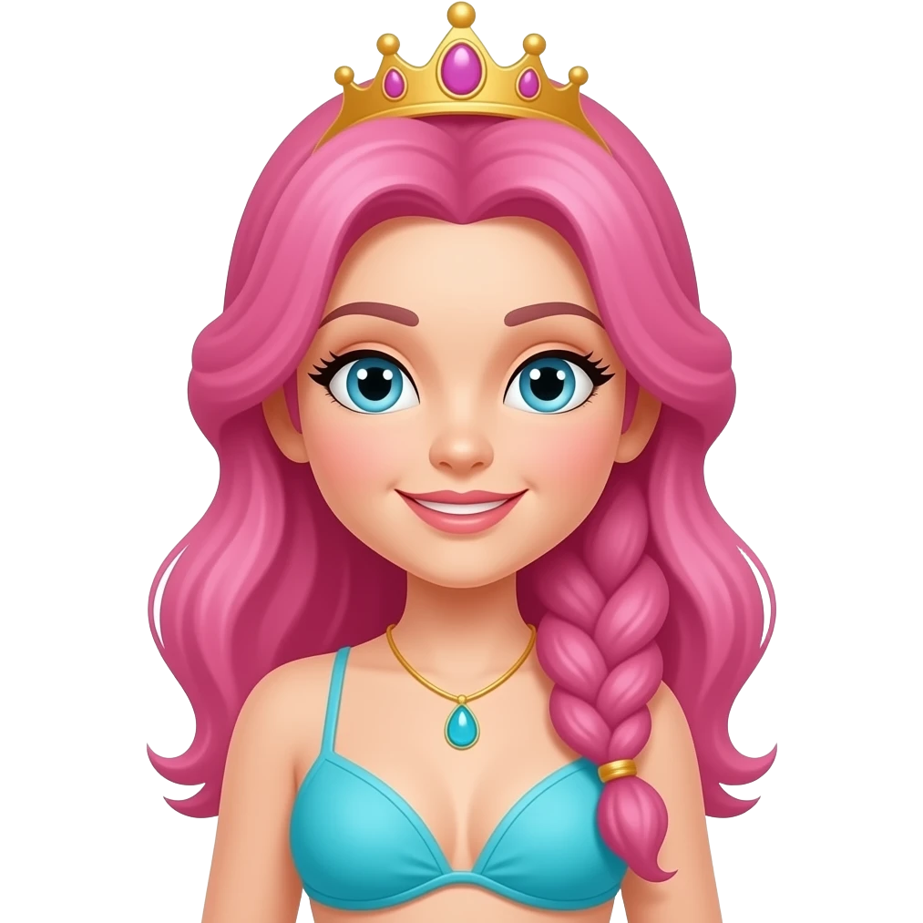 Pink Pilates princess turquoise summer bikini emoji