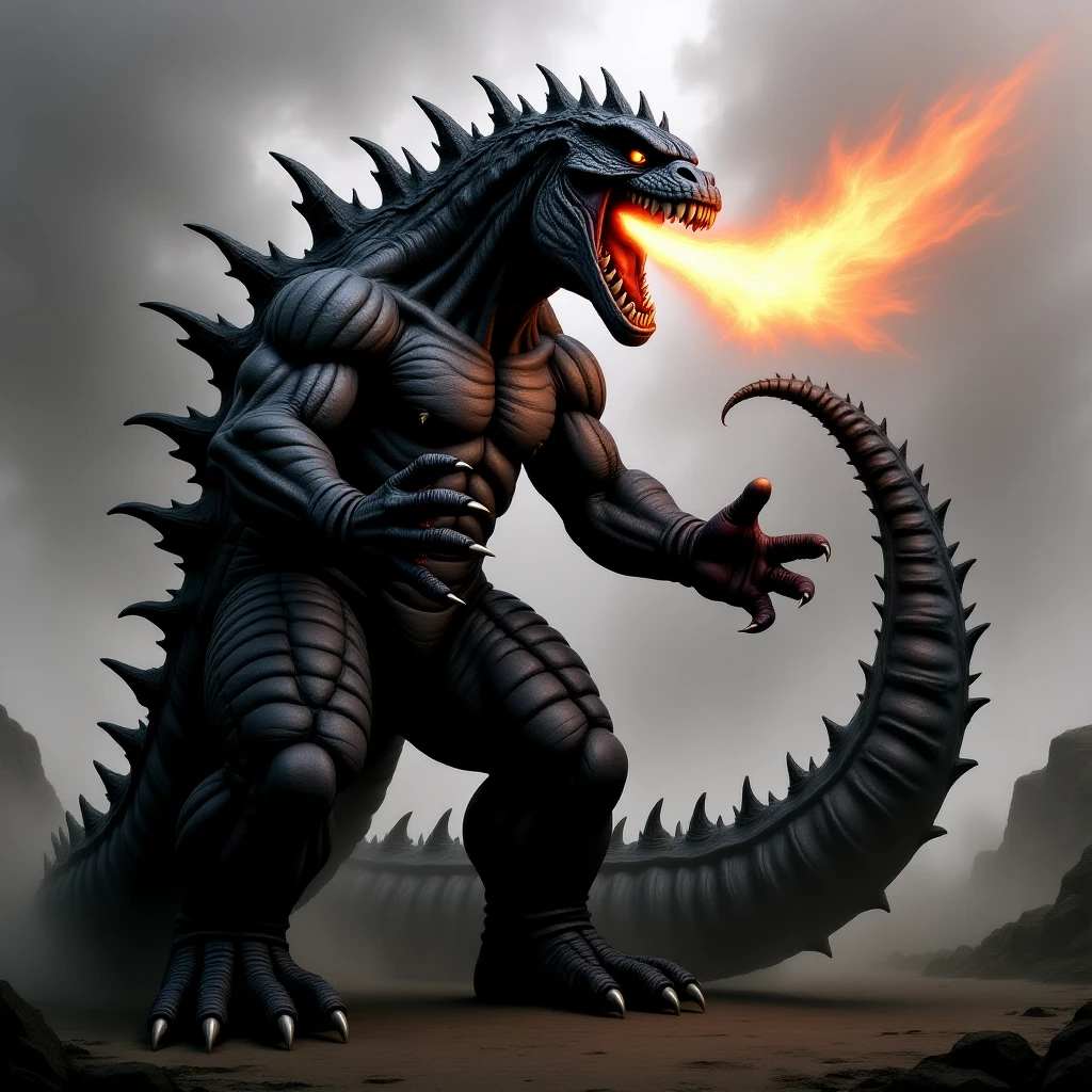 godzilla attacking ny emoji