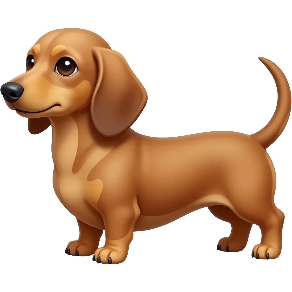 cream color Dachshund emoji