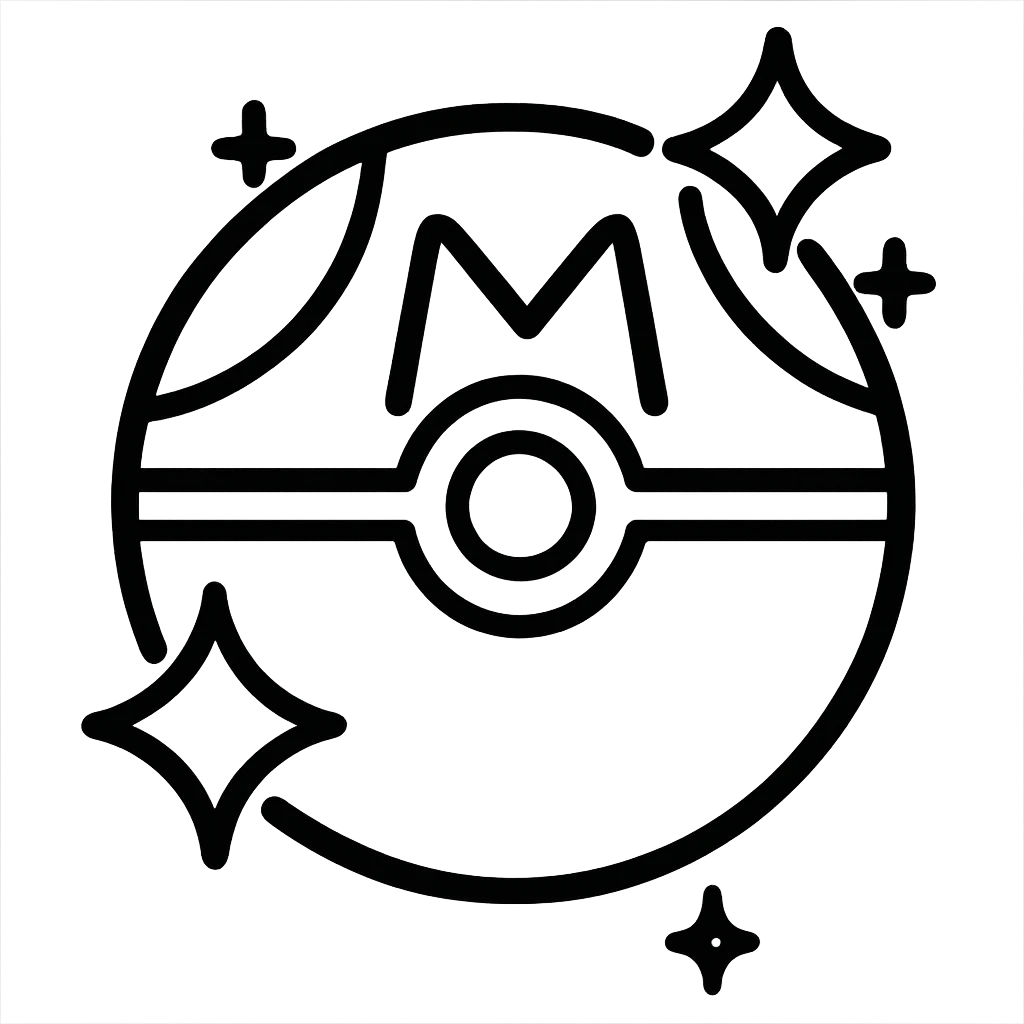 Add a sparkle effect to the simplified Master Ball icon, preserving the original style and transparent background. emoji
