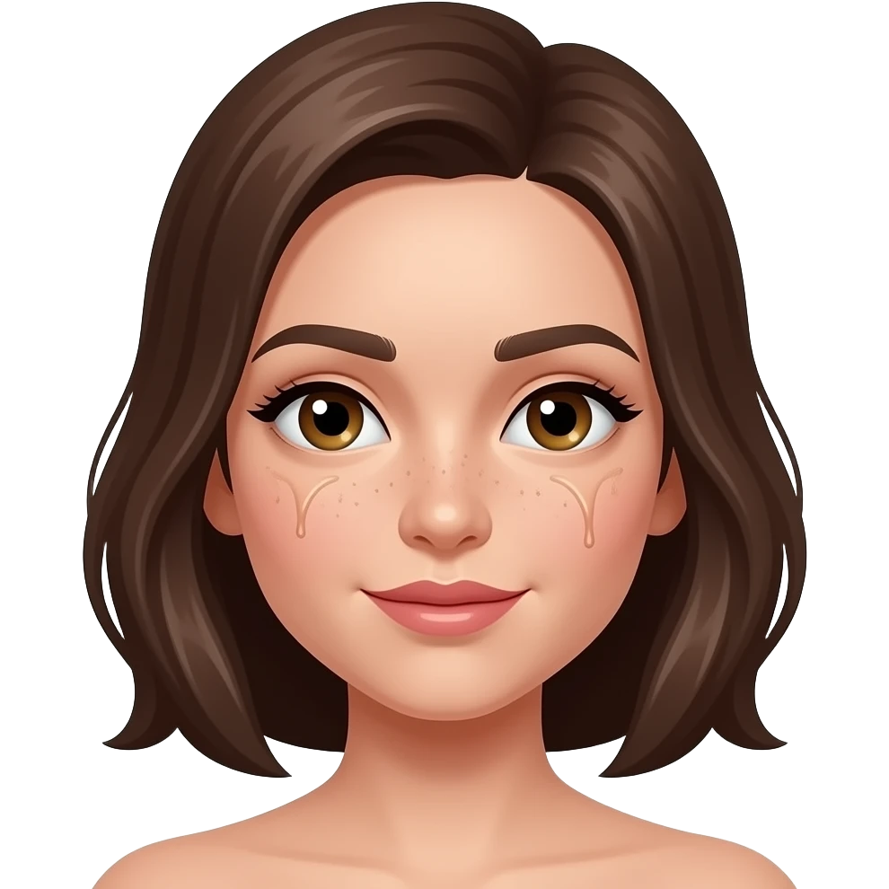 oily on a face girl emoji