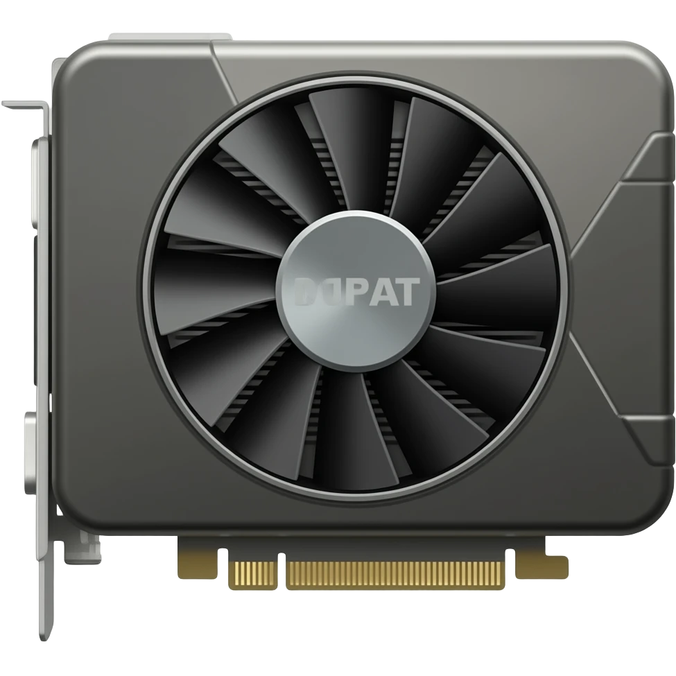 high-end GPU H100 3d rectangular video card emoji