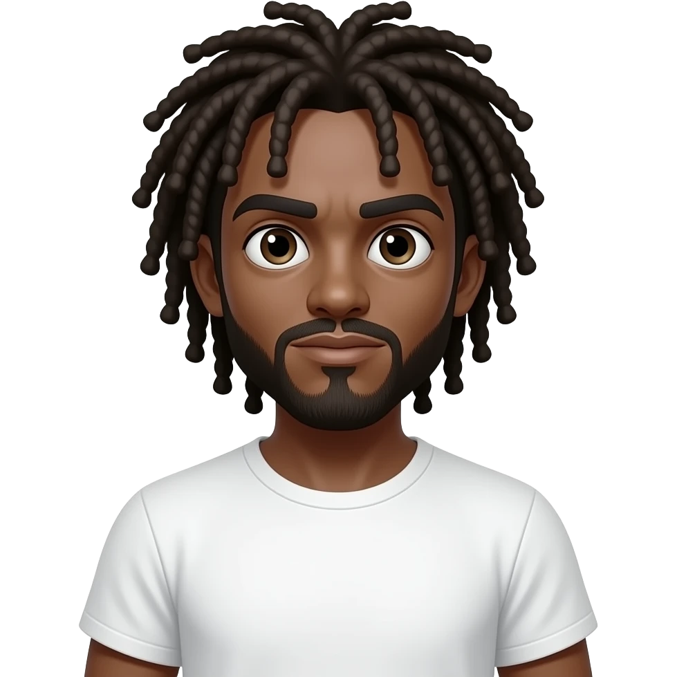 zombie with dreads and a white t shirt emoji