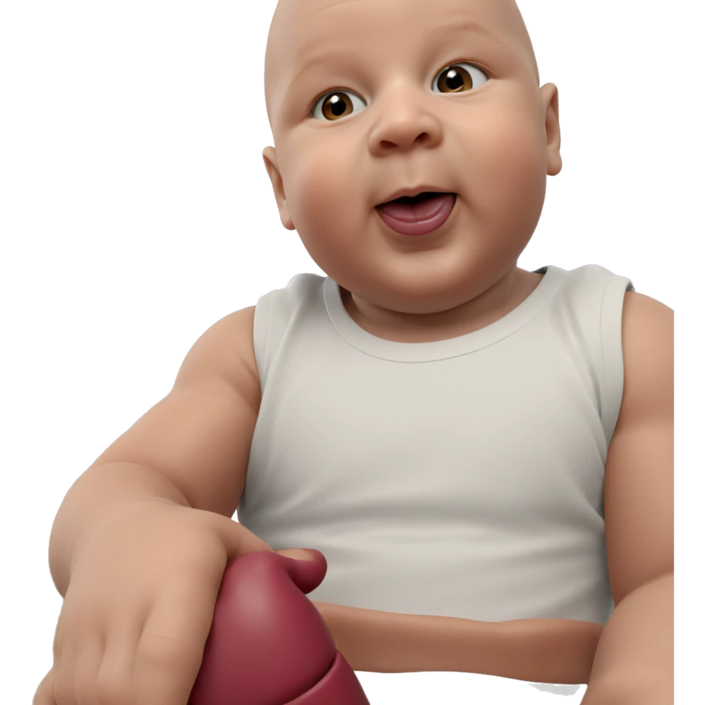 realistic male portrait with tongue emoji