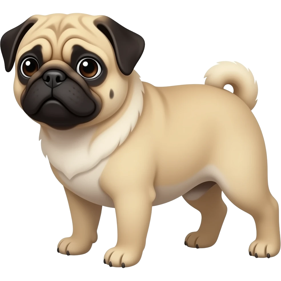 Pug de fogo emoji