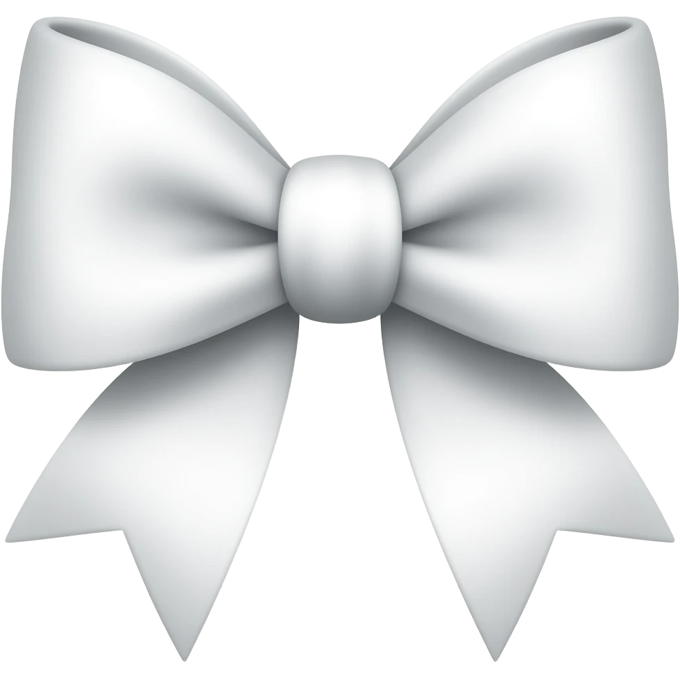 turn into withe ribbon bow plush toy emoji