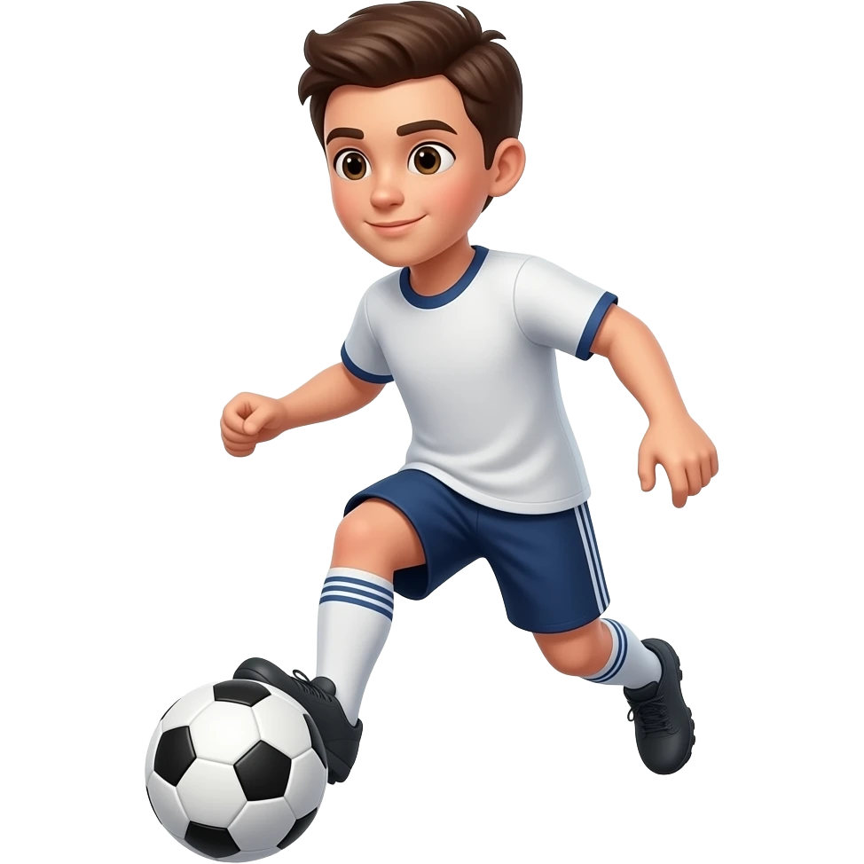 Emoji niño blanco futbol emoji