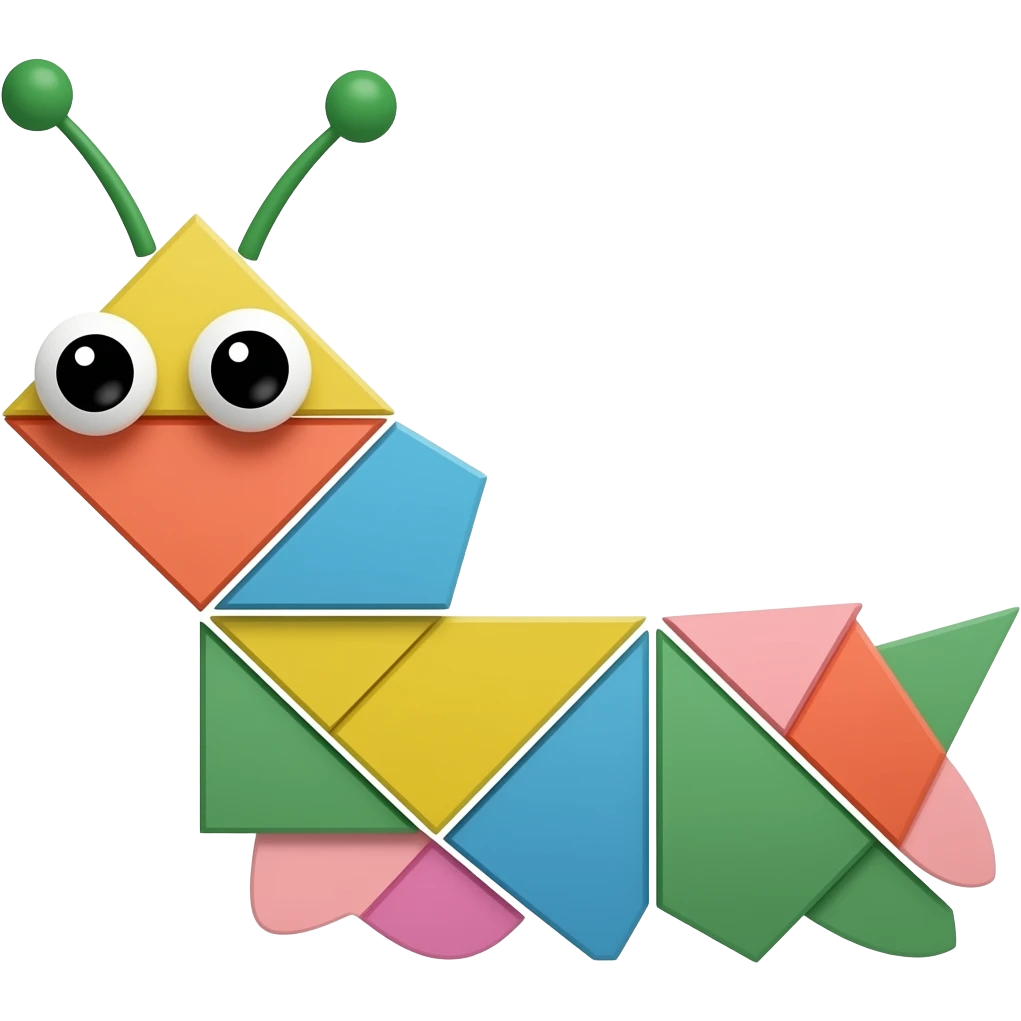 caterpillar tangram emoji