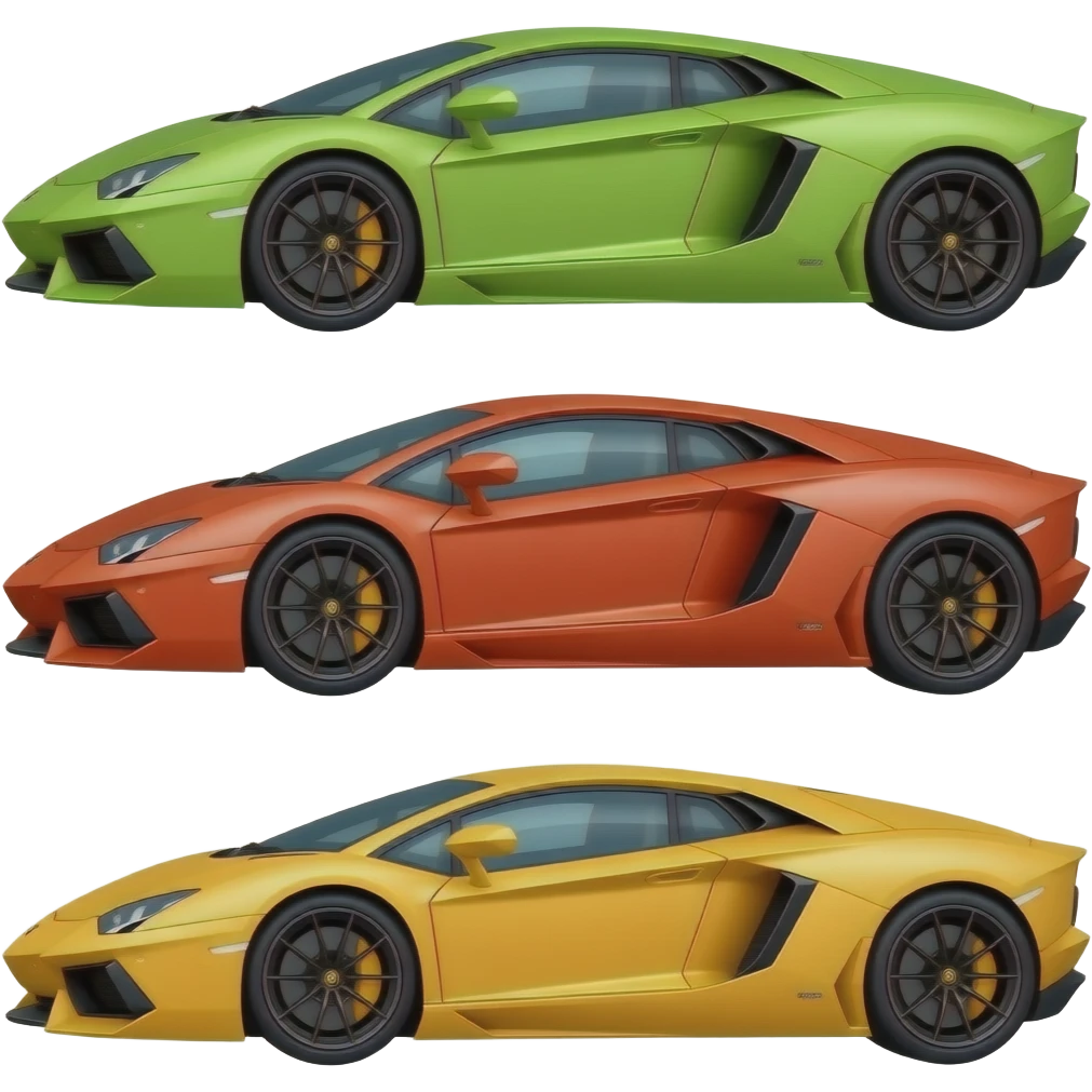 make 3 lambergines emoji