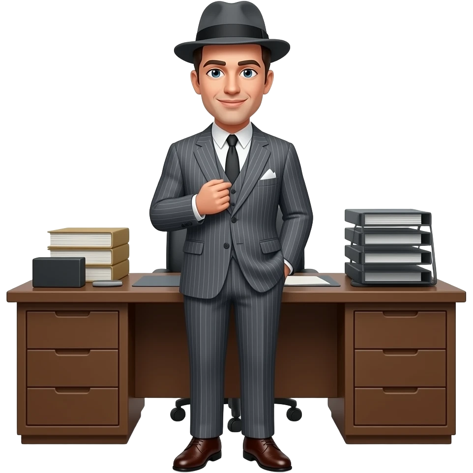 1940's man in suit emoji