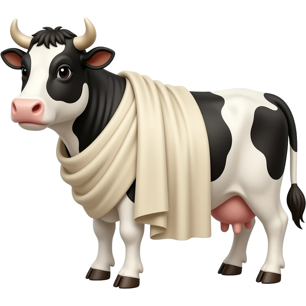 Cow in a toga emoji