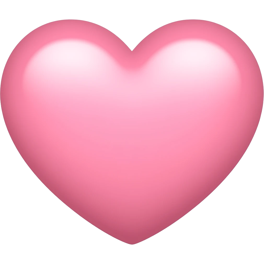 Light pink coulur heart emoji