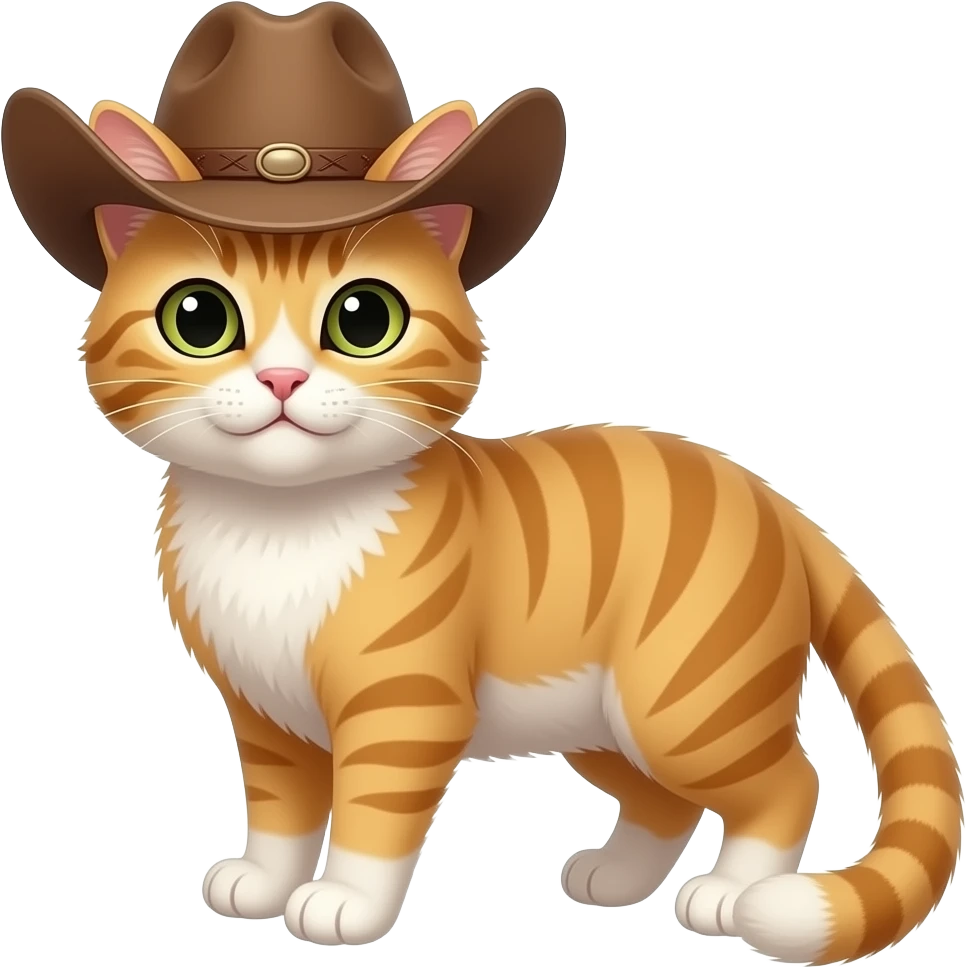 Cat wearing a cowboy hat emoji