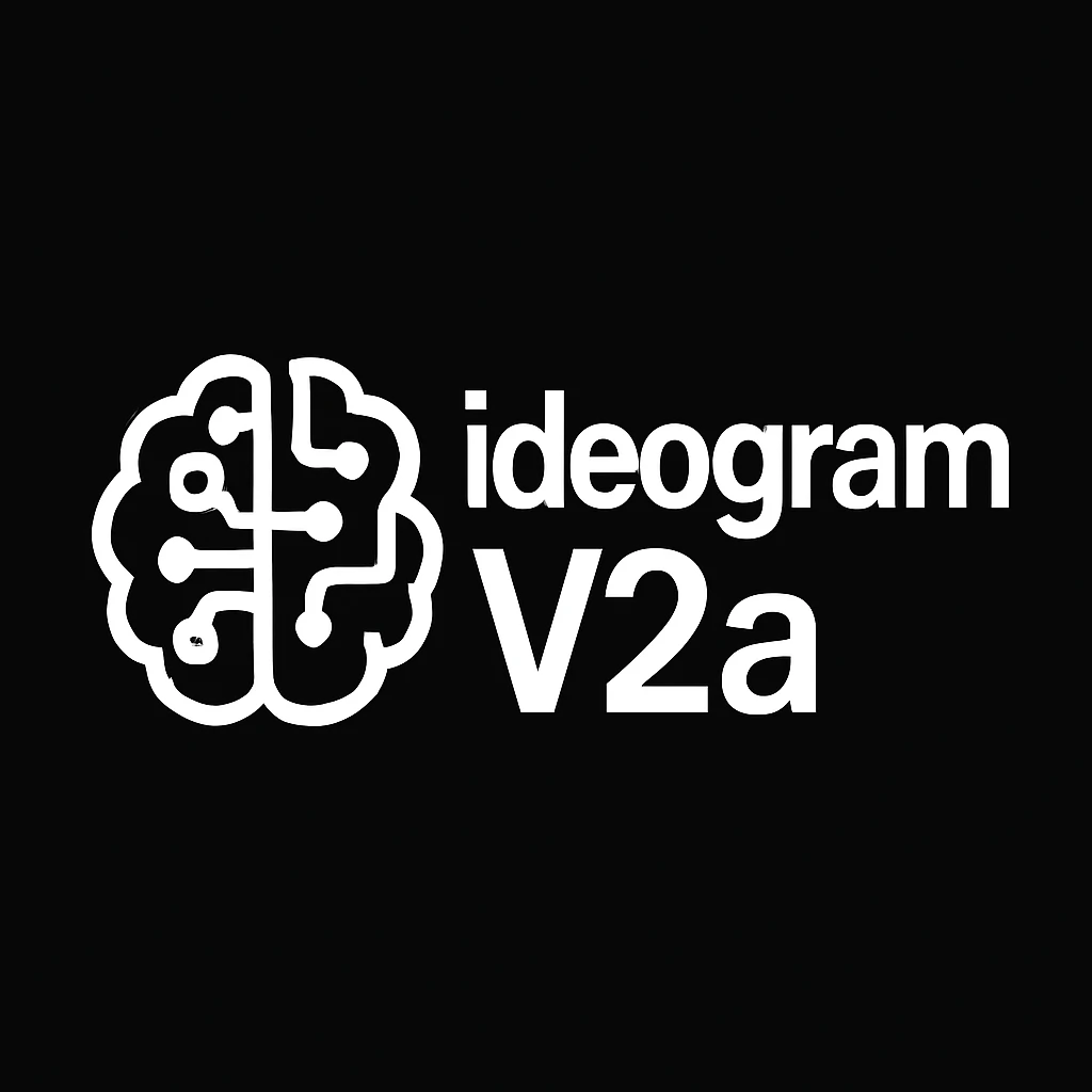 recreate this logo with text of "ideogram V2a", MAKE IT FIT IN SQAURE  emoji