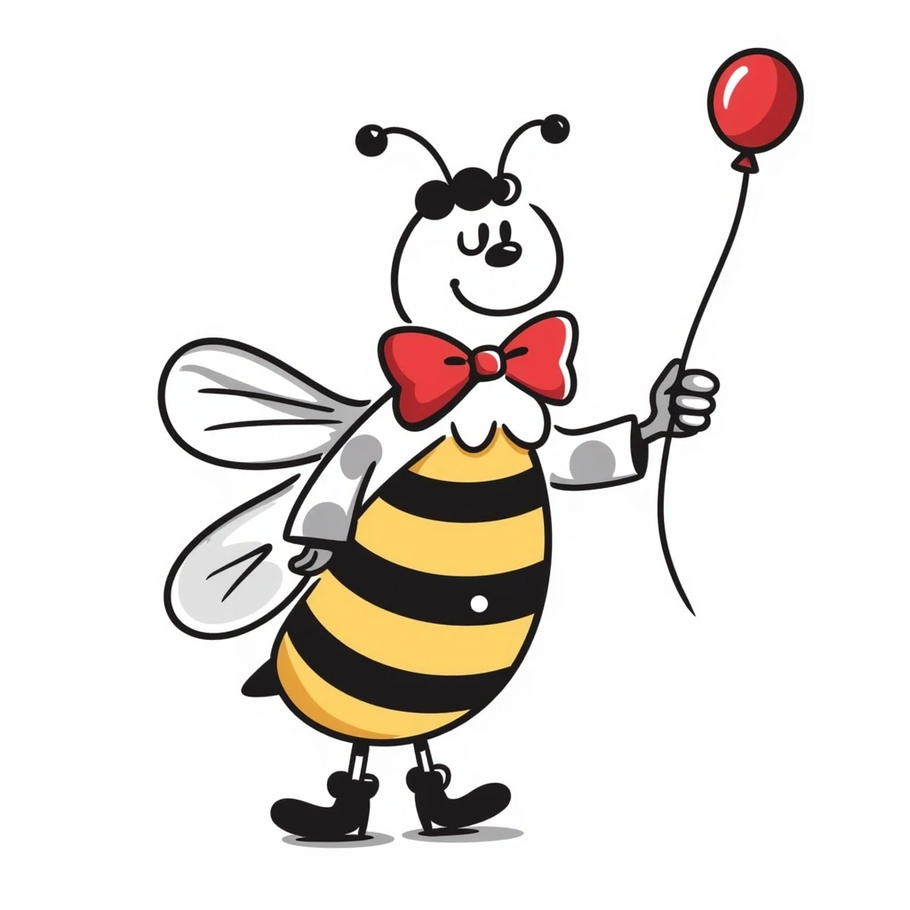 A clown bee emoji