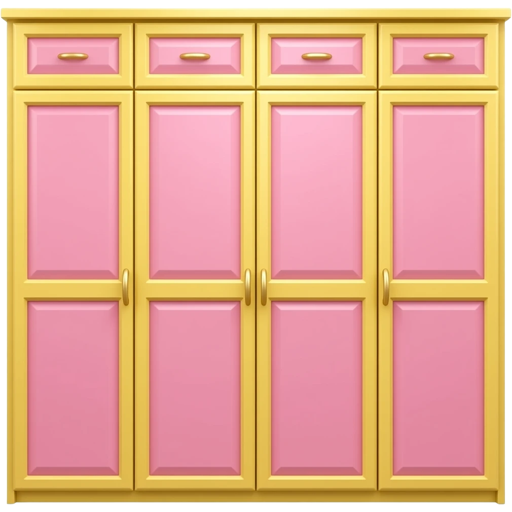yellow pink  Closet Wall Section  inspired by Barbie colour palette emoji
