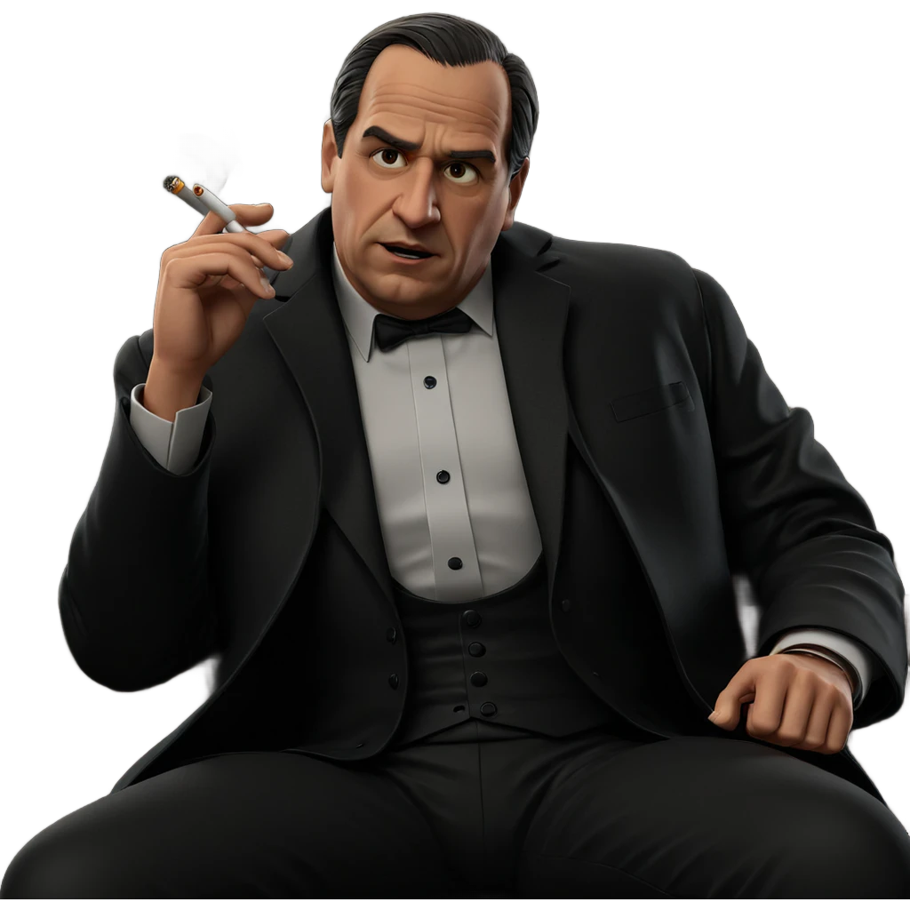 smoking man in formal attire emoji