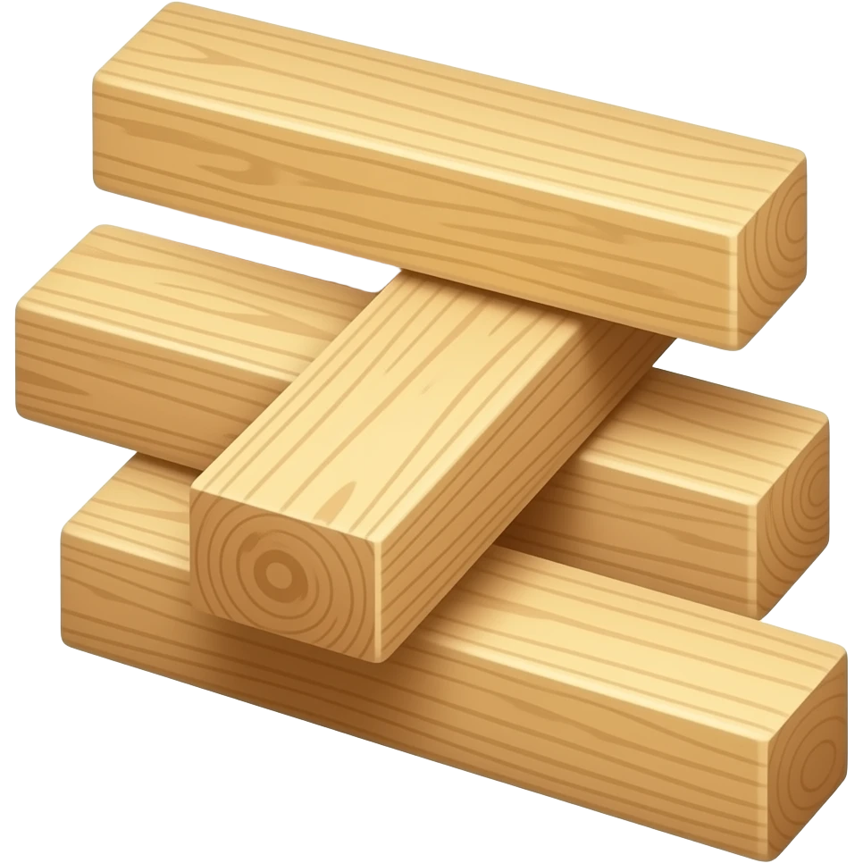 multiple 2x4 wood pieces emoji