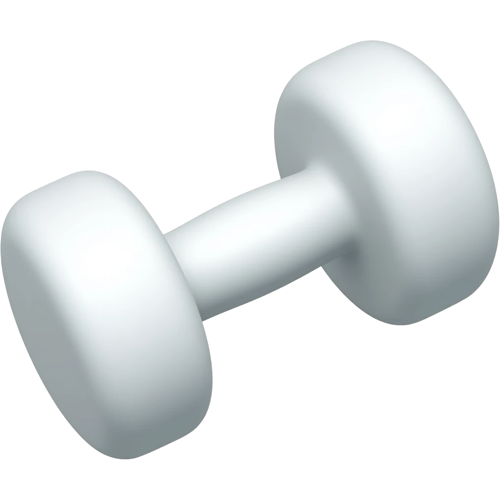i need a white cute and dainty small dumbbell emoji