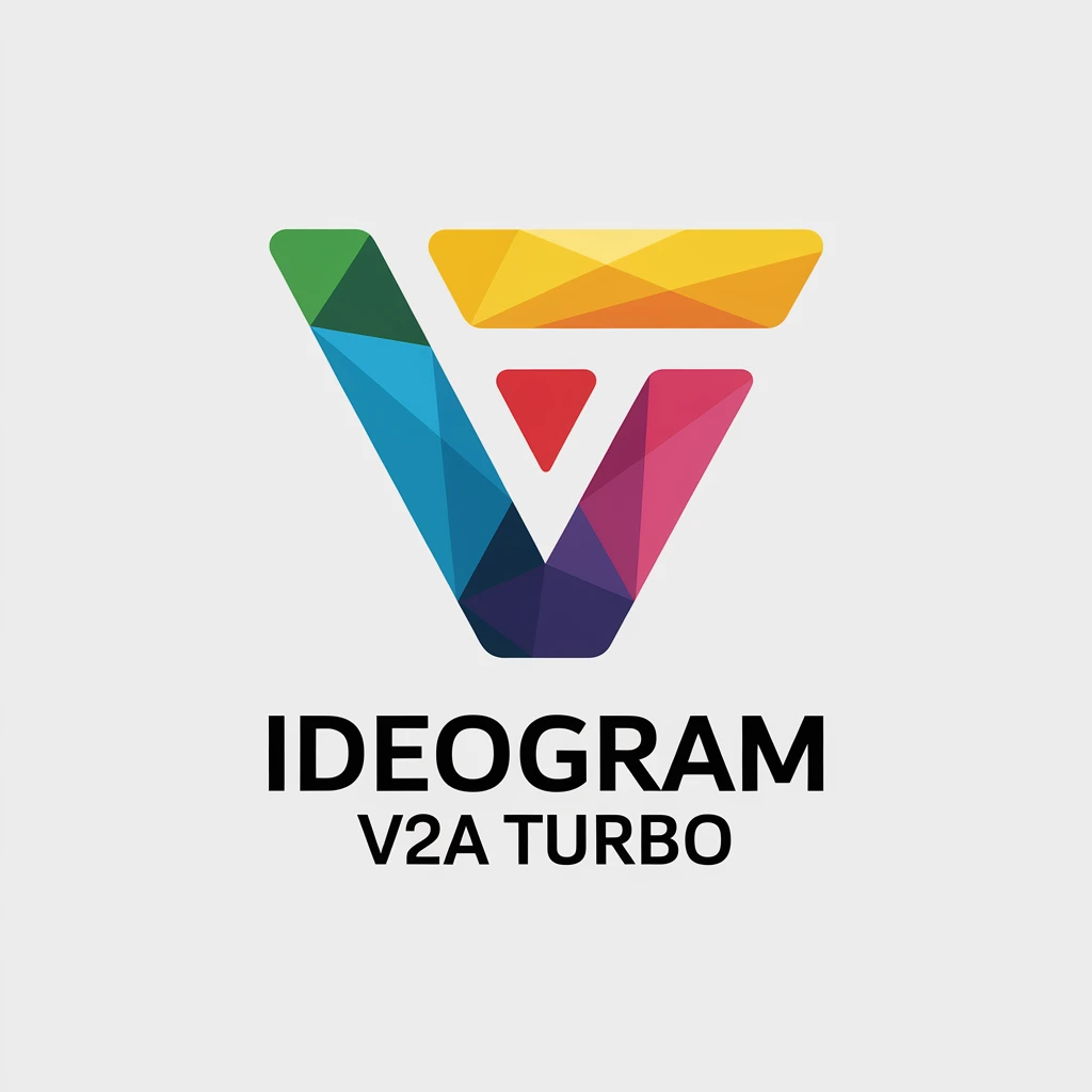 make a colorful logo of text "Ideogram V2a Turbo" emoji