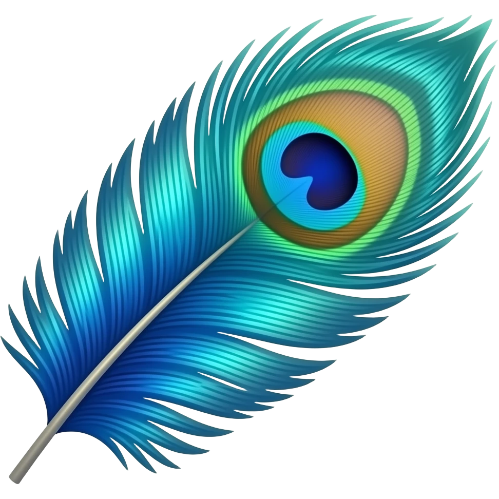 Peacock feather emoji