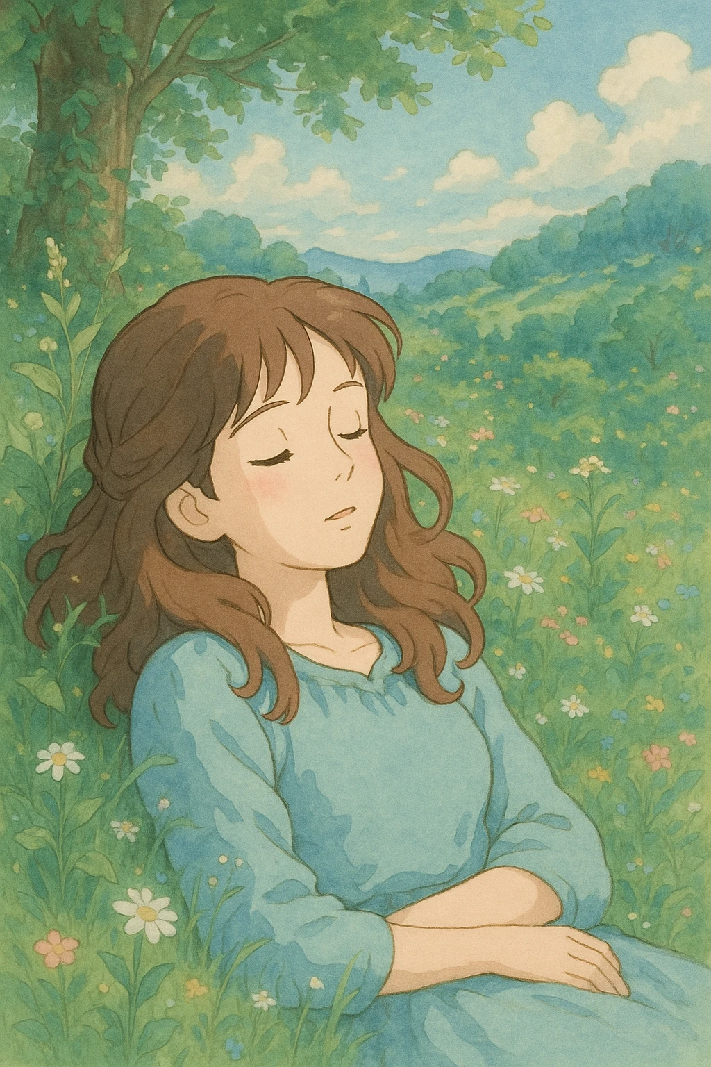 a beautiful girl dreaming emoji