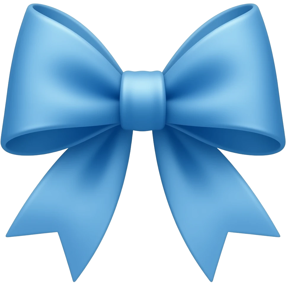 Blue bow rinnib emoji
