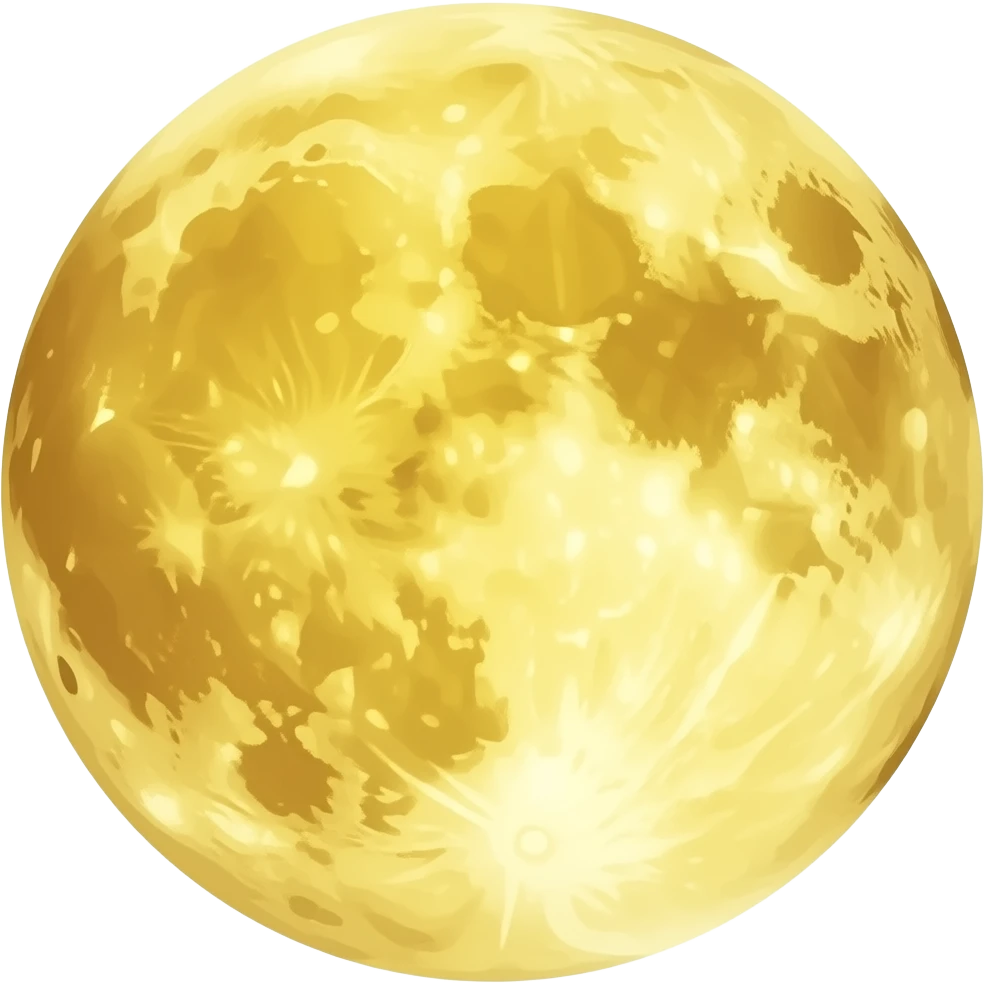 moon hanging gold emoji