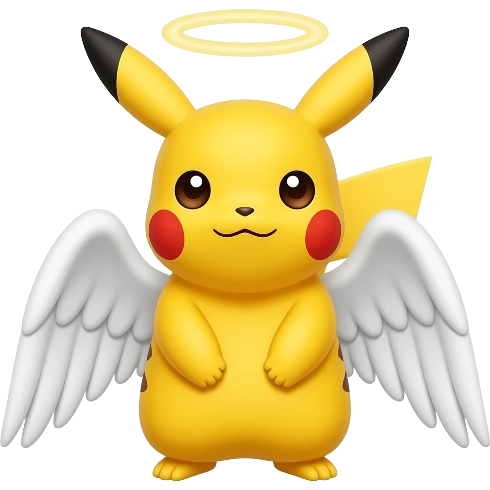 pikachu as an angel but no wings emoji