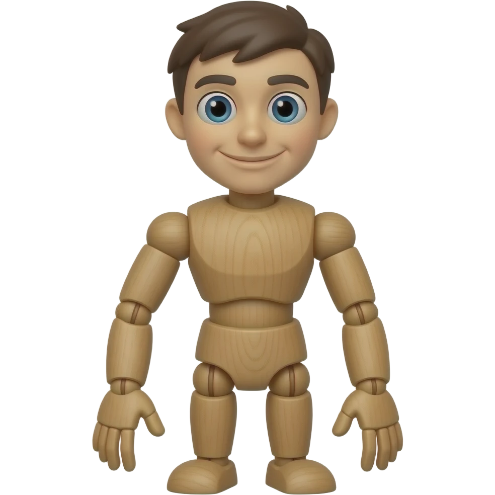 marioneta de madera emoji