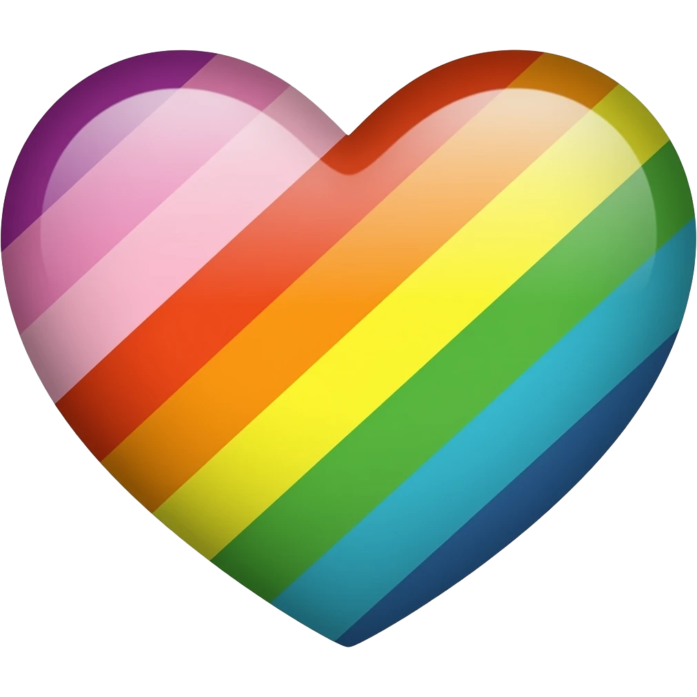 Progress flag heart red, orange, yellow, green, blue, violet, white, pink, light blue, brown, black emoji