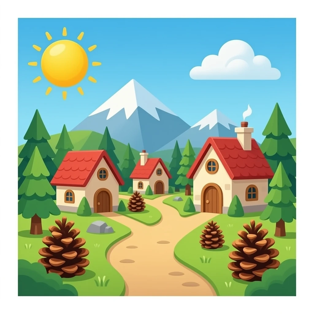 pinecone village emoji